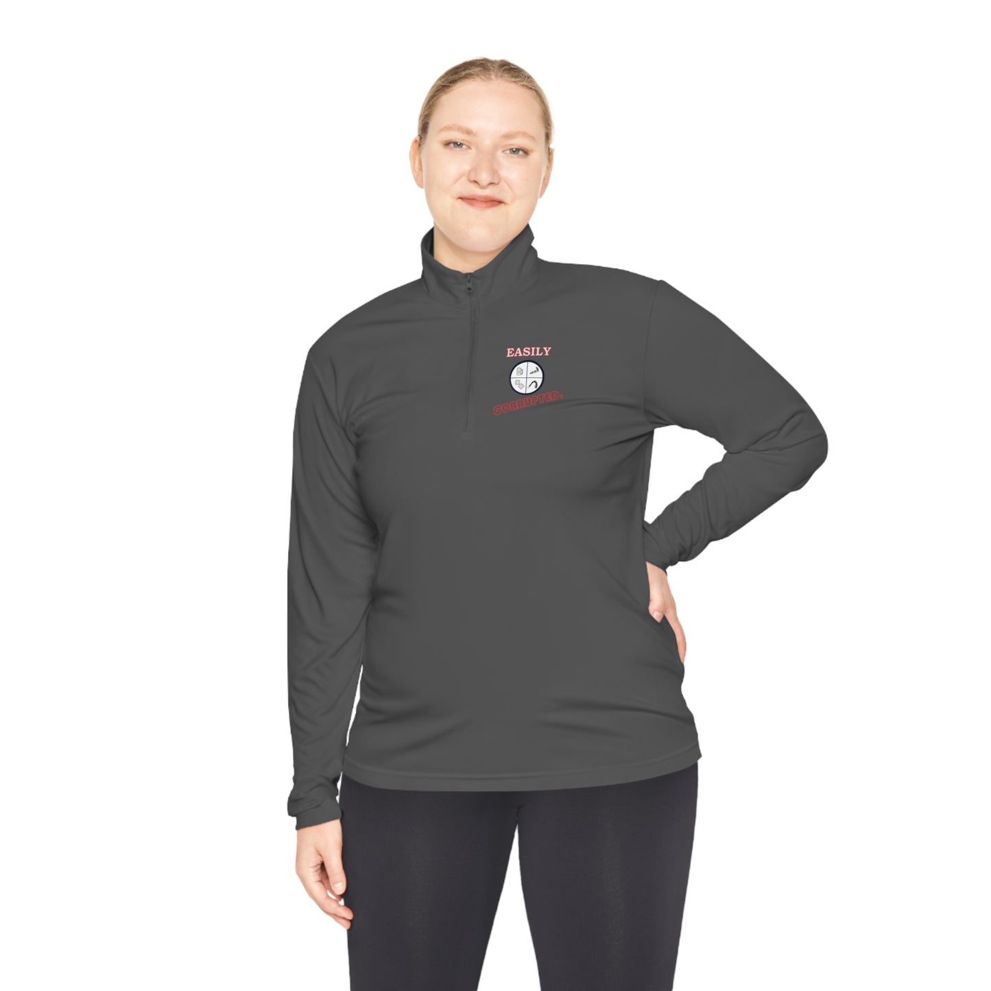 Unisex Quarter-Zip Pullover by Easily Corrupted