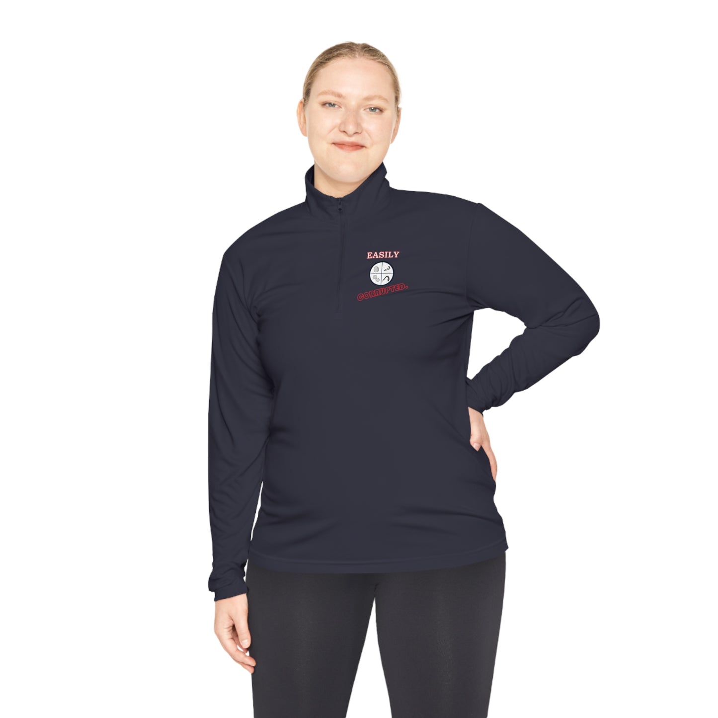 Unisex Quarter-Zip Pullover by Easily Corrupted