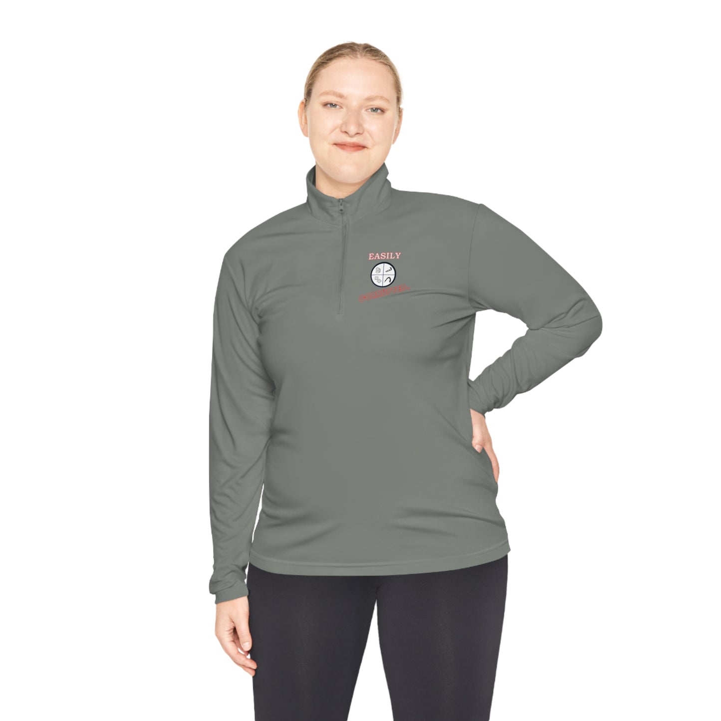 Unisex Quarter-Zip Pullover by Easily Corrupted