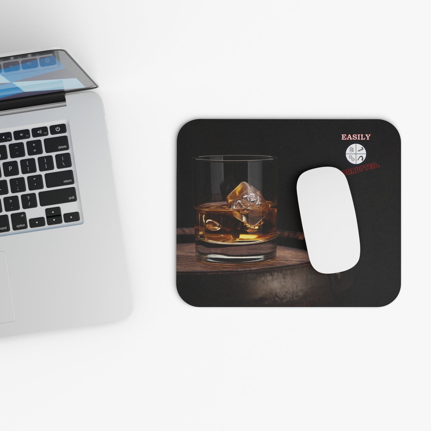 Whiskey Mouse Pad (Rectangle) by Easily Corrupted