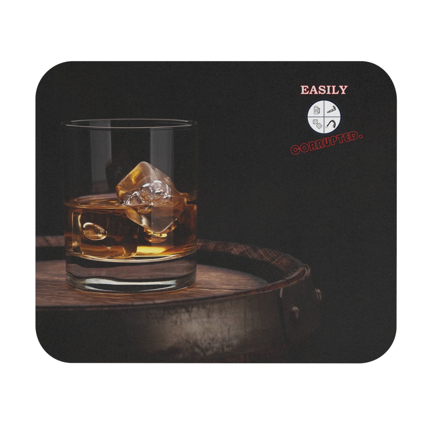 Whiskey Mouse Pad (Rectangle) by Easily Corrupted