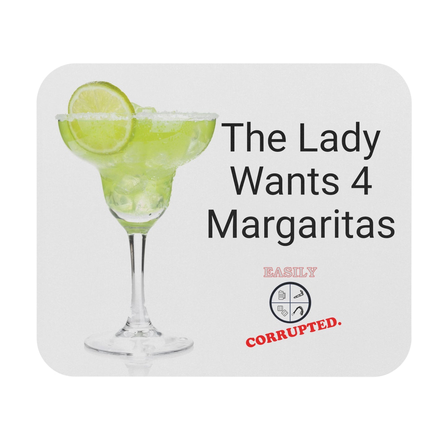 Four Margaritas Mouse Pad (Rectangle) by Easily Corrupted