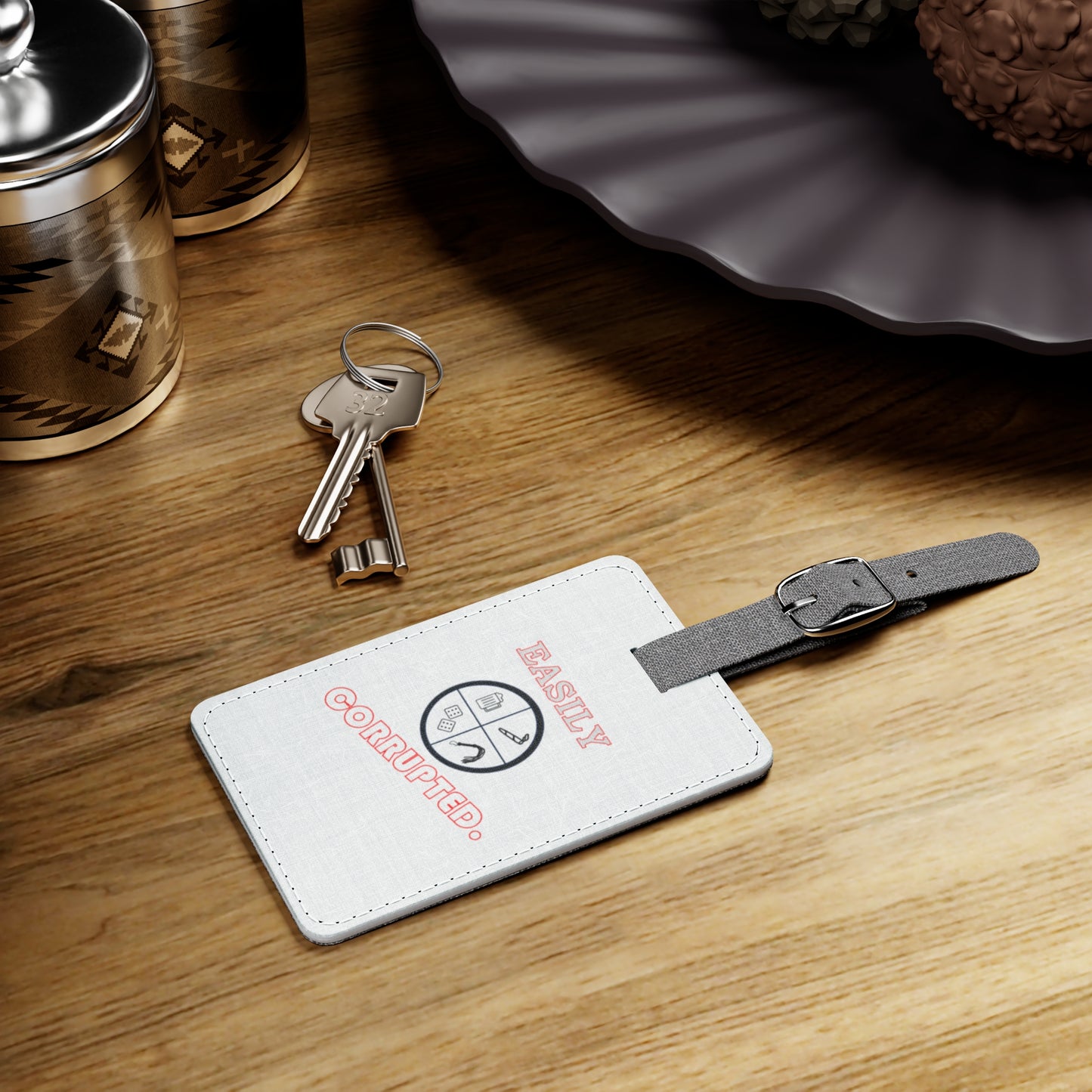 Polyester Luggage Tag, Rectangle by Easily Corrupted