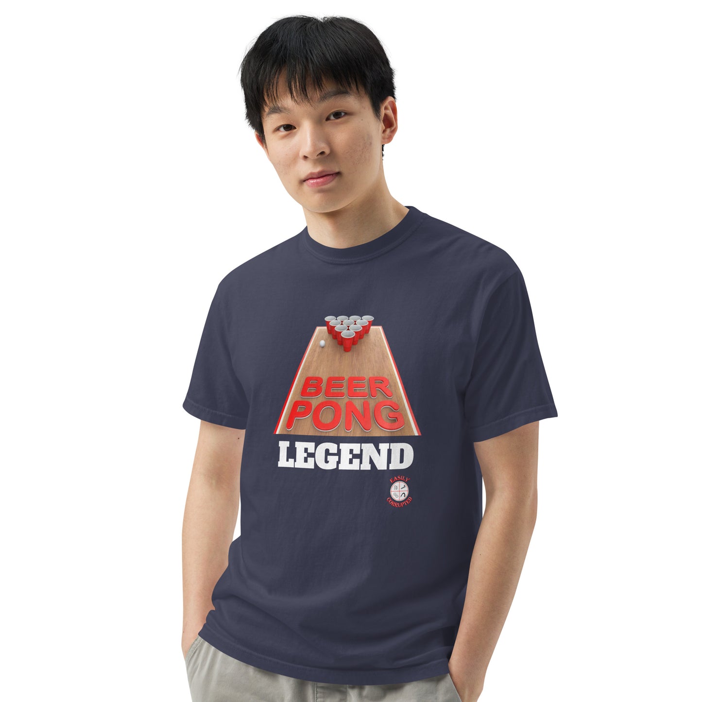 Beer Pong Legend heavyweight t-shirt by Easily Corrupted