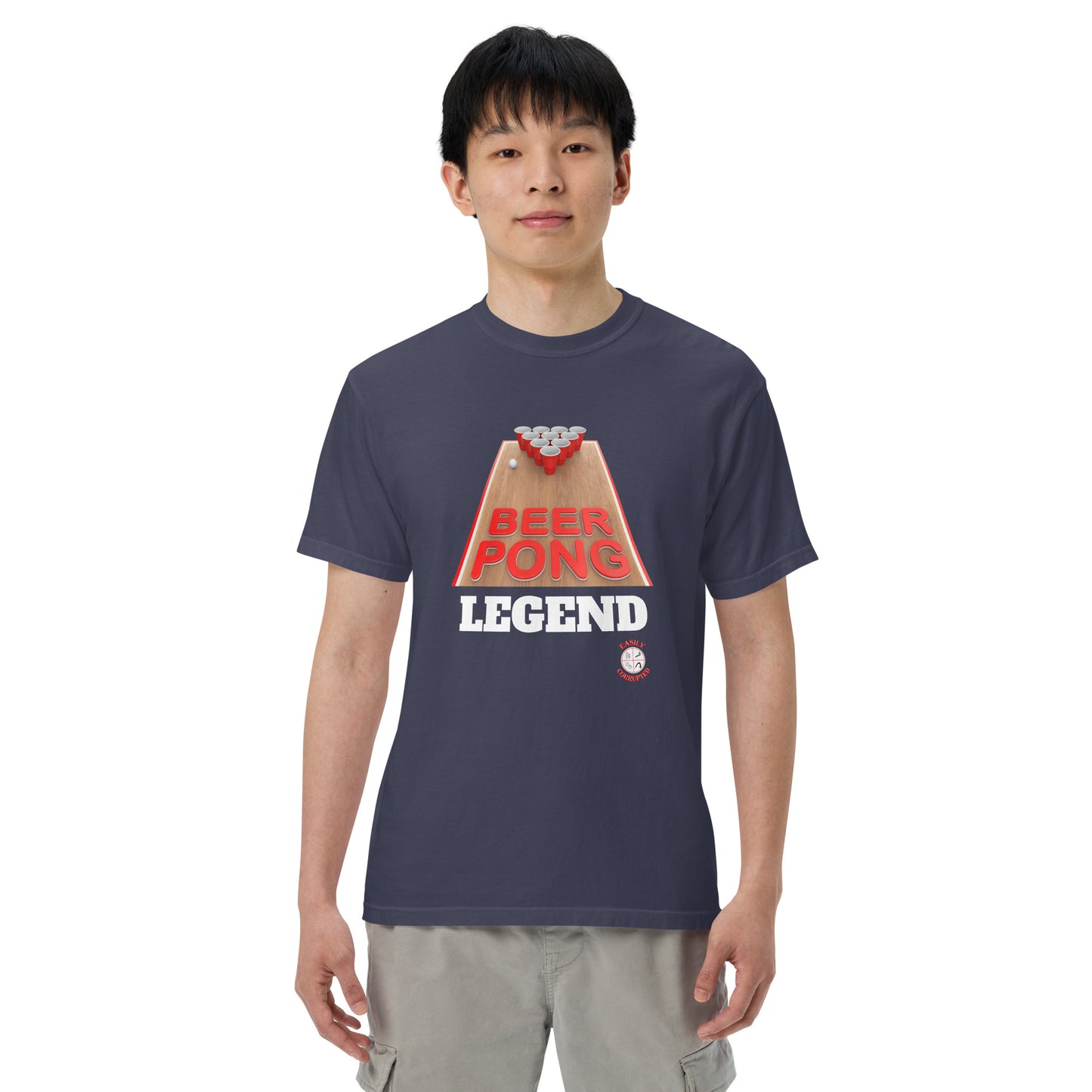 Beer Pong Legend heavyweight t-shirt by Easily Corrupted