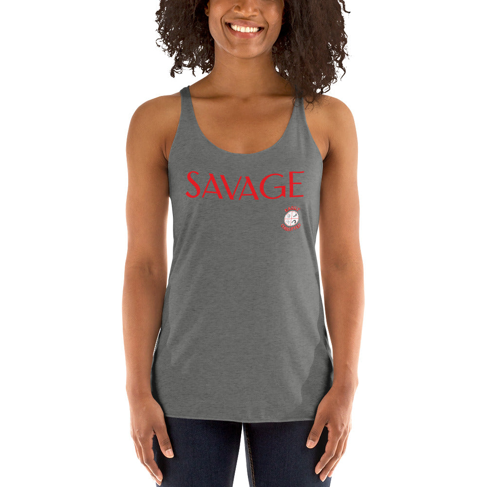 Savage Women's Racerback Tank by Easily Corrupted