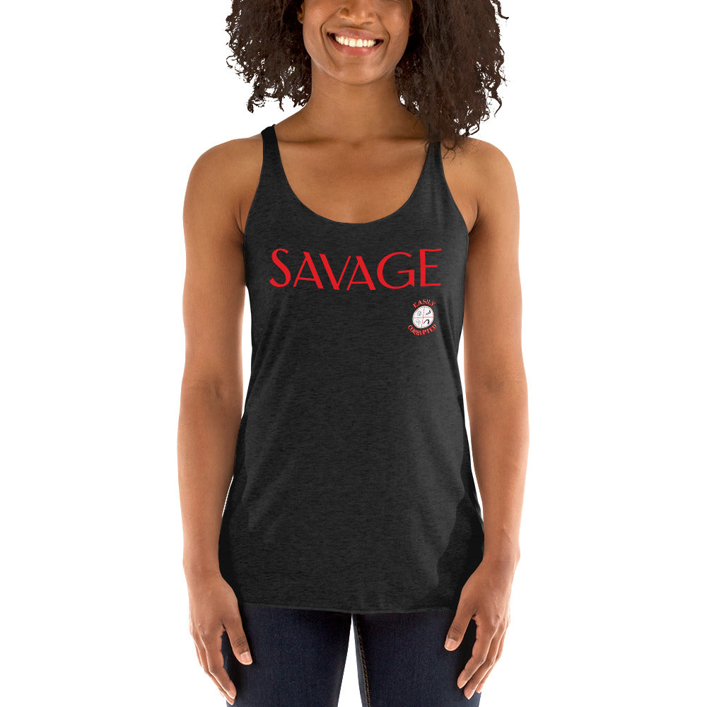 Savage Women's Racerback Tank by Easily Corrupted