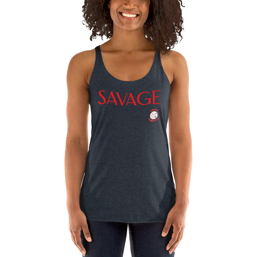 Savage Women's Racerback Tank by Easily Corrupted