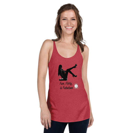 Fun, Flirty, and Fabulous Women's Racerback Tank by Easily Corrupted